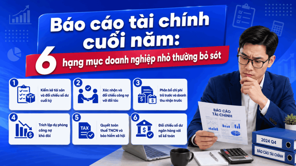 Báo cáo tài chính cuối năm: 6 hạng mục doanh nghiệp nhỏ thường bỏ sót